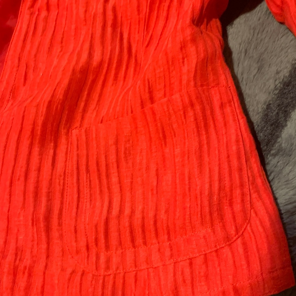 #444 NWOT Red “Jones New York”Textured Blazer - Picture 5 of 13